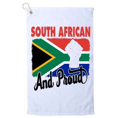 South African And Proud Love South Africa Flag Golf Towel