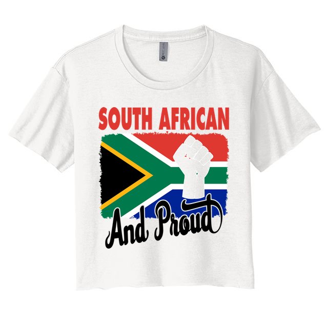 South African And Proud Love South Africa Flag Crop Top
