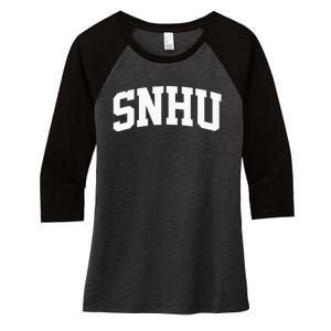 SNHU Athletic Arch College University Alumni Women's Tri-Blend 3/4-Sleeve Raglan Shirt