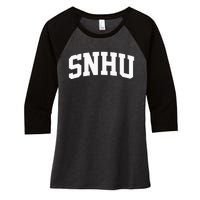 SNHU Athletic Arch College University Alumni Women's Tri-Blend 3/4-Sleeve Raglan Shirt