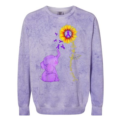 Sunflower Alzheimer Awareness I Will Remember For You TAwa Colorblast Crewneck Sweatshirt