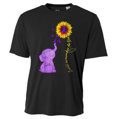 Sunflower Alzheimer Awareness I Will Remember For You TAwa Cooling Performance Crew T-Shirt