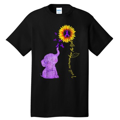 Sunflower Alzheimer Awareness I Will Remember For You TAwa Tall T-Shirt