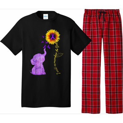 Sunflower Alzheimer Awareness I Will Remember For You TAwa Pajama Set