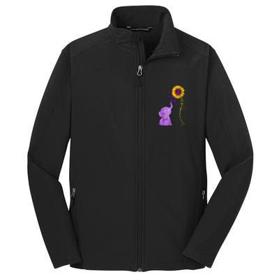 Sunflower Alzheimer Awareness I Will Remember For You TAwa Core Soft Shell Jacket