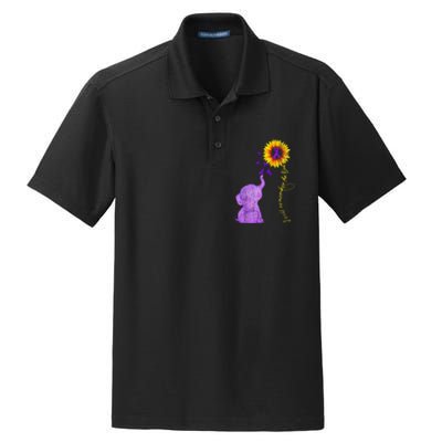 Sunflower Alzheimer Awareness I Will Remember For You TAwa Dry Zone Grid Polo