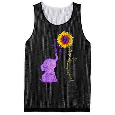 Sunflower Alzheimer Awareness I Will Remember For You TAwa Mesh Reversible Basketball Jersey Tank