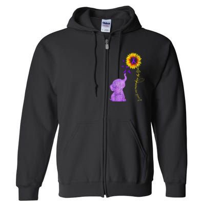 Sunflower Alzheimer Awareness I Will Remember For You TAwa Full Zip Hoodie