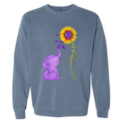 Sunflower Alzheimer Awareness I Will Remember For You TAwa Garment-Dyed Sweatshirt