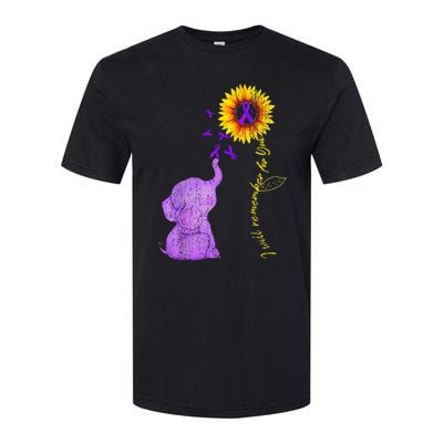 Sunflower Alzheimer Awareness I Will Remember For You TAwa Softstyle CVC T-Shirt