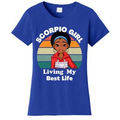 Scorpio African American Melanin Black November Zodiac Gift Women's T-Shirt