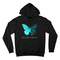 Sexual Assault Awareness Teal Ribbon Butterfly Hoodie