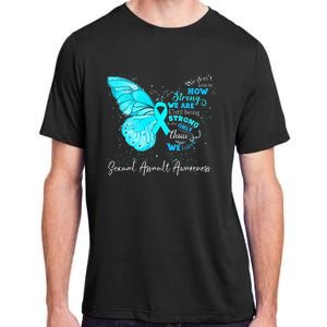 Sexual Assault Awareness Teal Ribbon Butterfly Adult ChromaSoft Performance T-Shirt