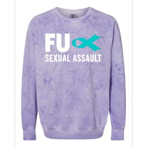 Sexual Assault Awareness Gift Cute Gift Fu Sexual Assault Awareness Gift Colorblast Crewneck Sweatshirt