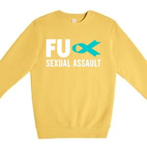 Sexual Assault Awareness Gift Cute Gift Fu Sexual Assault Awareness Gift Premium Crewneck Sweatshirt