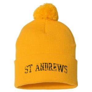 St Andrews Athletic Arch College University Alumni Pom Pom 12in Knit Beanie