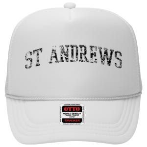 St Andrews Athletic Arch College University Alumni High Crown Mesh Back Trucker Hat