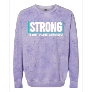 Sexual Assault Awareness Strong Gift Sexual Assault Awareness Gift Colorblast Crewneck Sweatshirt