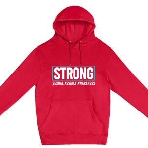 Sexual Assault Awareness Strong Gift Sexual Assault Awareness Gift Premium Pullover Hoodie