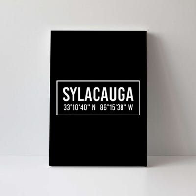 Sylacauga Al Alabama Funny City Coordinates Home Roots Gift Canvas