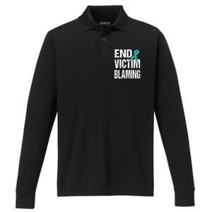 Sexual Assault Awareness Sexual Harasst Me Too Funny Gift Performance Long Sleeve Polo