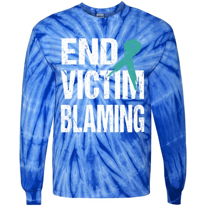 Sexual Assault Awareness Sexual Harasst Me Too Funny Gift Tie-Dye Long Sleeve Shirt