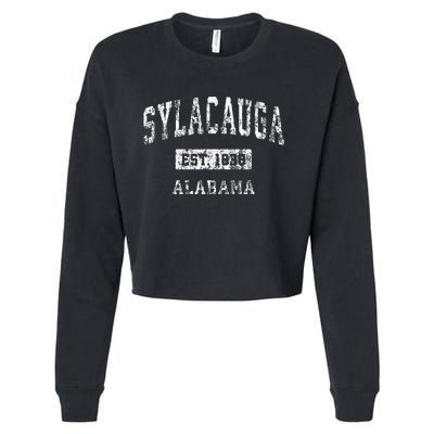 Sylacauga Alabama Al Vintage Sports Established Design Cropped Pullover Crew