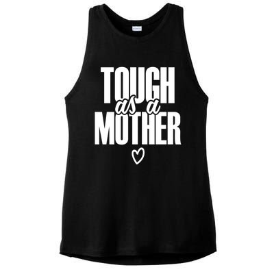 Strong As A Mother Gift Ladies PosiCharge Tri-Blend Wicking Tank