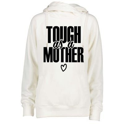 Strong As A Mother Gift Womens Funnel Neck Pullover Hood