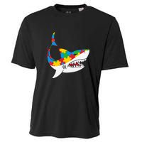 Shark Autism Awarness Shark Mama Autism Awareness Mother's Day Cooling Performance Crew T-Shirt