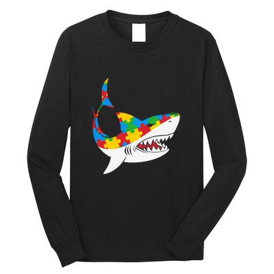 Shark Autism Awarness Shark Mama Autism Awareness Mother's Day Long Sleeve Shirt