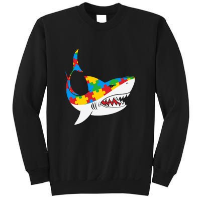 Shark Autism Awarness Shark Mama Autism Awareness Mother's Day Sweatshirt