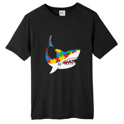 Shark Autism Awarness Shark Mama Autism Awareness Mother's Day Tall Fusion ChromaSoft Performance T-Shirt