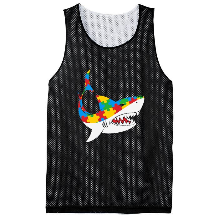 Shark Autism Awarness Shark Mama Autism Awareness Mother's Day Mesh Reversible Basketball Jersey Tank