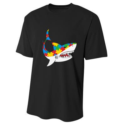 Shark Autism Awarness Shark Mama Autism Awareness Mother's Day Performance Sprint T-Shirt