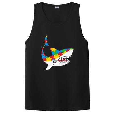 Shark Autism Awarness Shark Mama Autism Awareness Mother's Day PosiCharge Competitor Tank