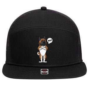 Stubborn American Akita Dog gift for mother's day 7 Panel Mesh Trucker Snapback Hat