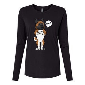 Stubborn American Akita Dog gift for mother's day Womens Cotton Relaxed Long Sleeve T-Shirt