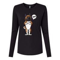 Stubborn American Akita Dog gift for mother's day Womens Cotton Relaxed Long Sleeve T-Shirt