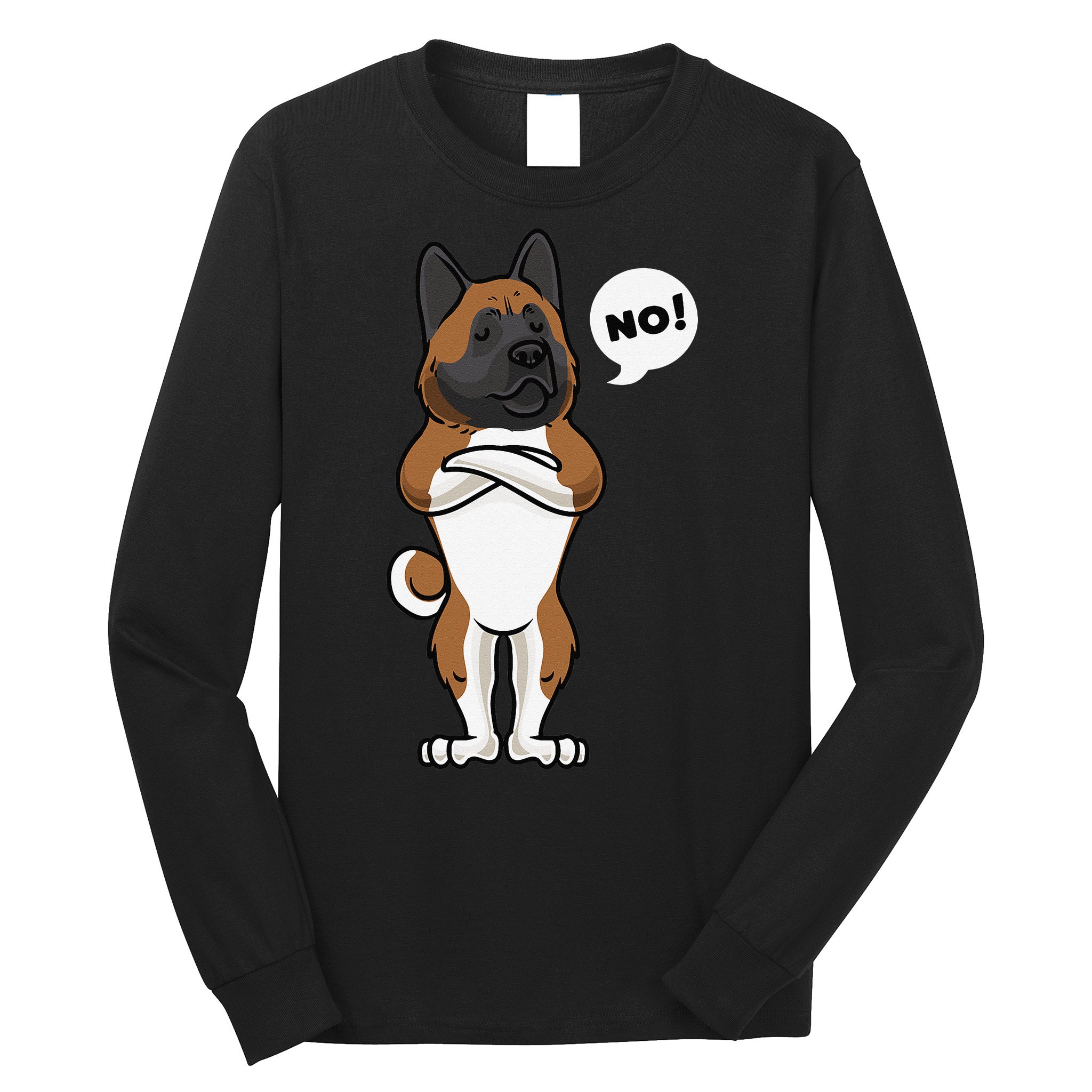 Stubborn American Akita Dog gift for mother's day Long Sleeve Shirt