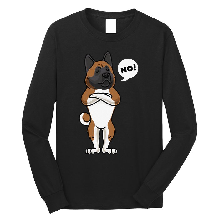 Stubborn American Akita Dog gift for mother's day Long Sleeve Shirt