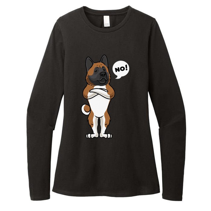 Stubborn American Akita Dog gift for mother's day Womens CVC Long Sleeve Shirt