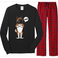 Stubborn American Akita Dog gift for mother's day Long Sleeve Pajama Set