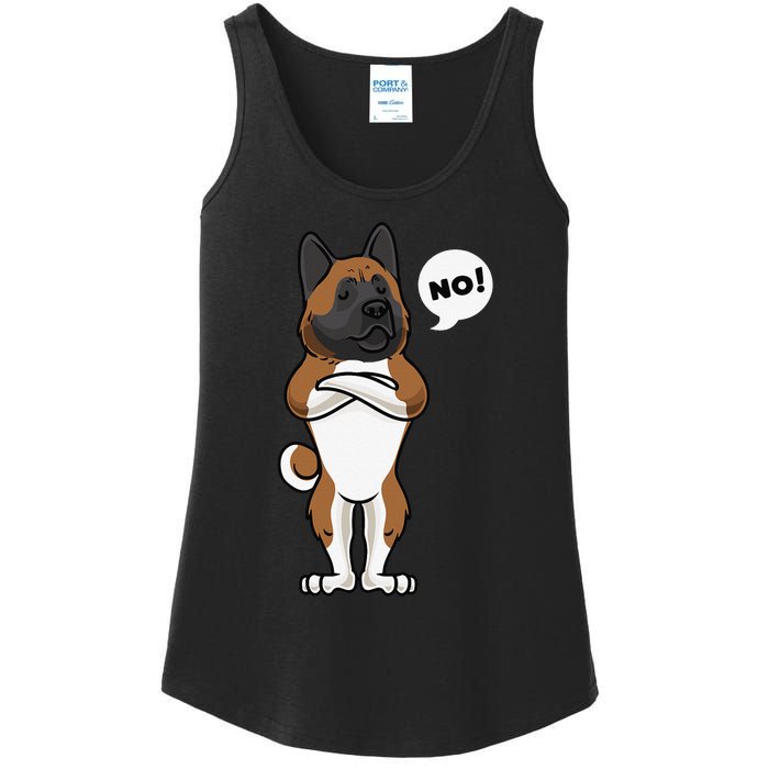 Stubborn American Akita Dog gift for mother's day Ladies Essential Tank