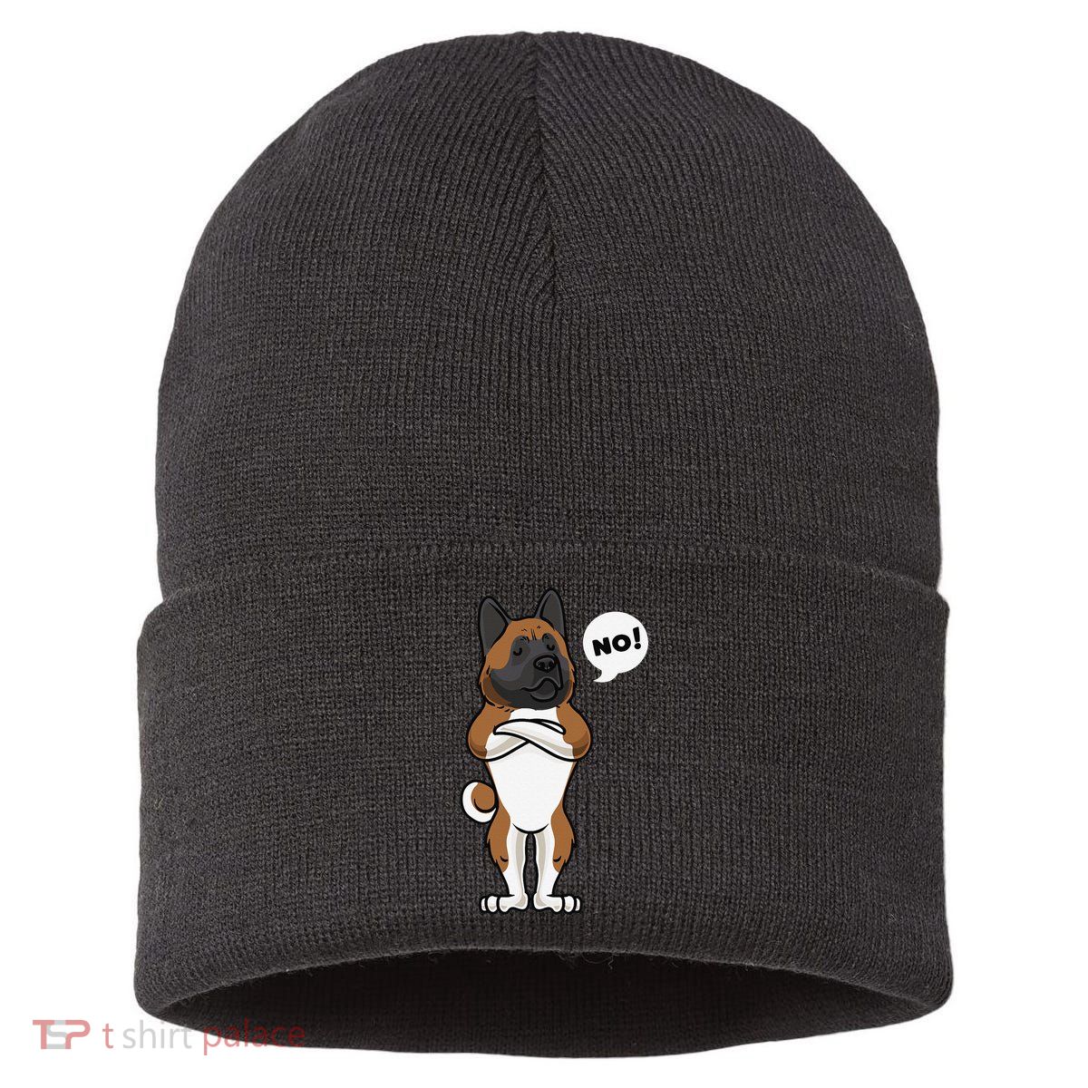 Stubborn American Akita Dog gift for mother's day Sustainable Knit Beanie