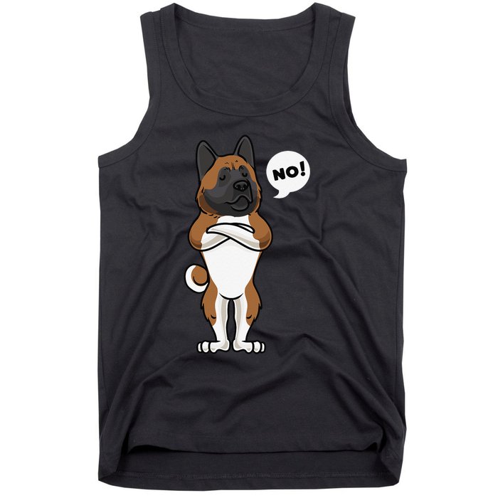 Stubborn American Akita Dog gift for mother's day Tank Top