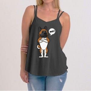 Stubborn American Akita Dog gift for mother's day Women's Strappy Tank