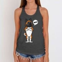 Stubborn American Akita Dog gift for mother's day Women's Knotted Racerback Tank