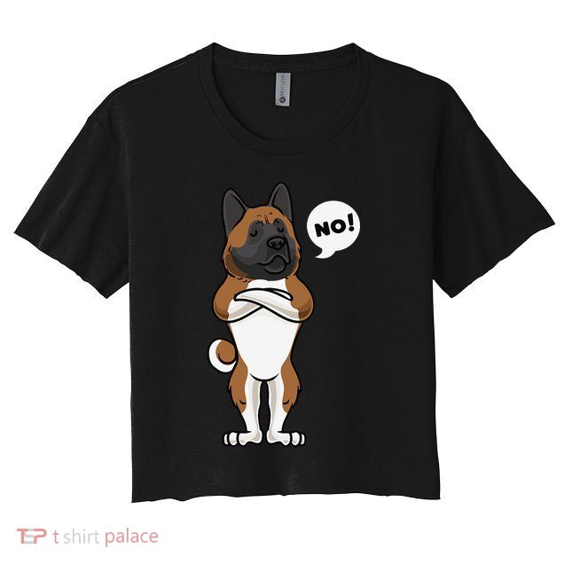 Stubborn American Akita Dog gift for mother's day Crop Top