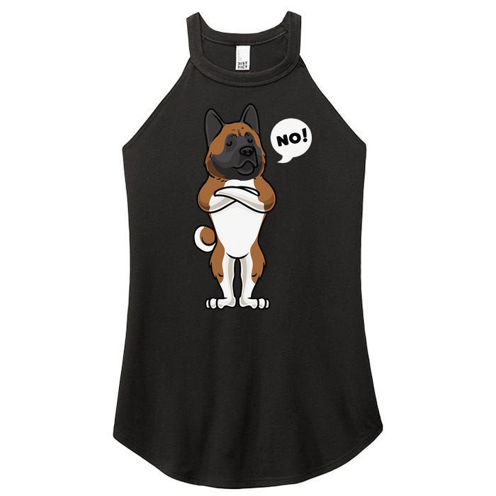 Stubborn American Akita Dog gift for mother's day Women's Perfect Tri Rocker Tank